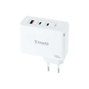 tooq cargador de pared gan 2xusb c/pd + usb a/qc 100w