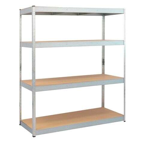blim estanteria galvanizada 4 baldas ajustables medidas 180x160x60cm peso max. 600kg por balda