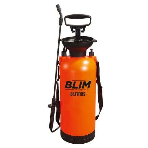 blim sulfatadora/pulverizador de mano 8l bomba con presion hasta 3 bar boquilla regulable correa para colgar al hombro
