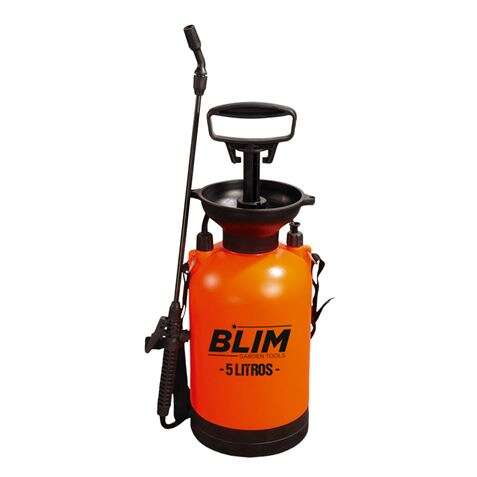 blim sulfatadora/pulverizador de mano 5l bomba con presion hasta 3 bar boquilla regulable correa para colgar al hombro