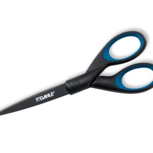 dahle 54307 office titanium tijeras de acero templado 18cm recubiertas de titanio revestimiento antiadherente mangos revestidos de goma