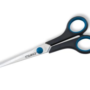 dahle 54407 office comfort grip tijeras de acero templado 18cm hojas afiladas mangos revestidos de goma