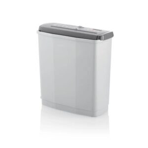 dahle papersafe 60 destructora de papel manual corte en tiras p 2 destruye hasta 6 hojas a la vez capacidad de la papelera 11l apta para papel y tarjetas color blanco/gris