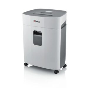 dahle papersafe 260 destructora de papel manual corte en particulas p 4 destruye hasta 12 hojas papelera de 25l con ruedas apta para papel, tarjetas, cd´s color gris