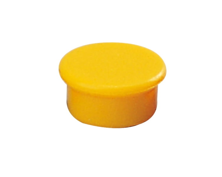 dahle 95513 pack de 10 imanes para pizarra blanca diametro de 13mm color amarillo