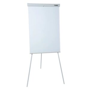 dahle 96010 pizarra blanca magnetica de caballete con sujecion de bloc universal regulacion de la altura hasta 180cm bandeja para rotuladores color blanco