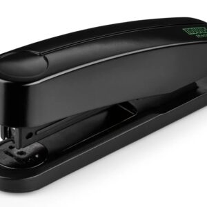 novus b2 re+new grapadora de sobremesa fabricada con plastico reciclado hasta 25 hojas grapado abierto, cerrado y clavado incluye 200 grapas color negro