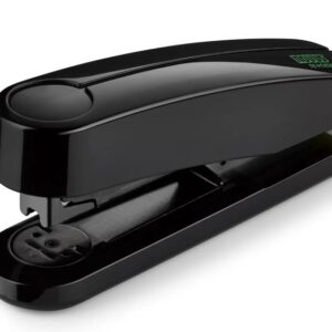 novus b4 re+new grapadora de sobremesa fabricada con plastico reciclado hasta 40 hojas grapado abierto, cerrado y clavado incluye 200 grapas color negro