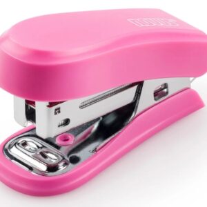 novus mini grapadora compacta hasta 12 hojas grapado cerrado y abierto incluye 320 grapas color rosa