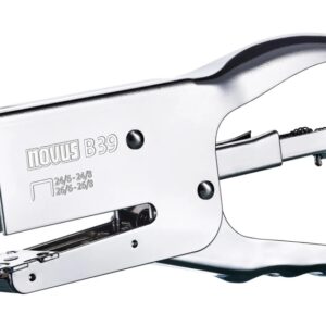 novus b 39 grapadora metalica de tenaza hasta 50 hojas grapado cerrado y abierto color cromado