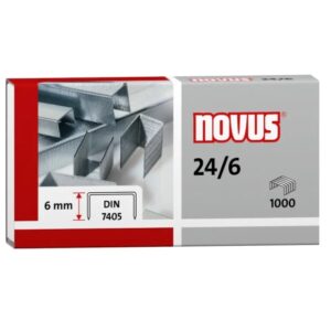 novus 24/6 din caja de 1000 grapas 24/6 galvanizadas