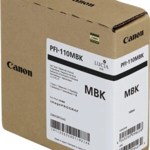 canon pfi110 negro mate cartucho de tinta original 2363c001