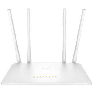 cudy wr1200 smart router wifi ac1200 doble banda 1x puerto wan 100/10 mbps y 4x puertos lan 100/10 mbps 4 antenas externas