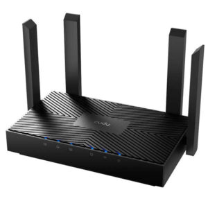 cudy wr3000 smart router wifi 6 ax3000 doble banda 1x puerto wan 1000/100/10 mbps y 3x puertos lan 1000/100/10 mbps 4 antenas externas
