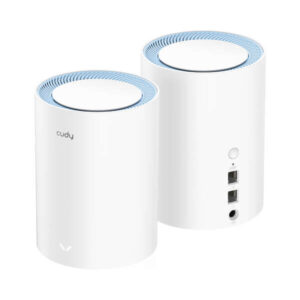 cudy m1200 pack de 2 sistemas wifi mesh ac1200 dual band 867mbps en 5ghz, 300mbps en 2,4ghz 1x puerto lan 10/100mbps, 1x puerto wan 10/100mbps 2 antenas internas