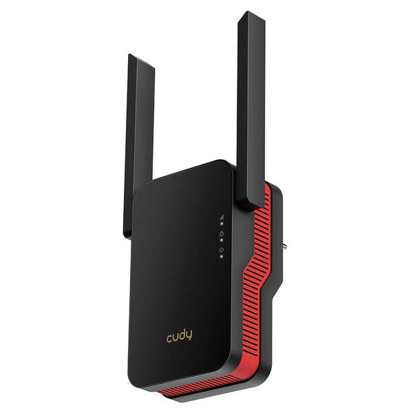 cudy re3000 extensor de rango ax3000 wifi 6 doble banda hasta 2402mbps boton wps 2 antenas externas + 1 interna compatible con ofdma, beamforming y mu mimo
