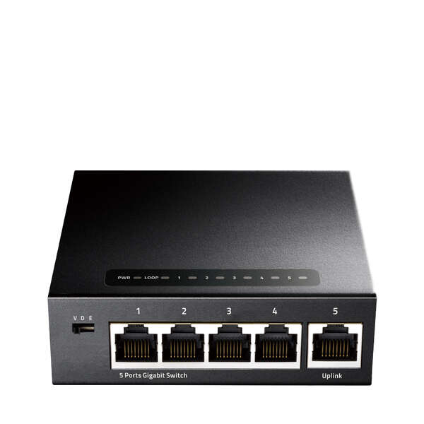 cudy gs105 switch 5 puertos gigabit adaptables 10/100/1000 mbps