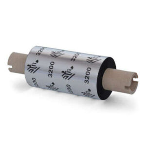 zebra zipship 3200 pack de 12 cintas de transferencia termica original cintas de mezcla cera/resina nucleo 12.7mm, ancho 64mm, longitud 74m