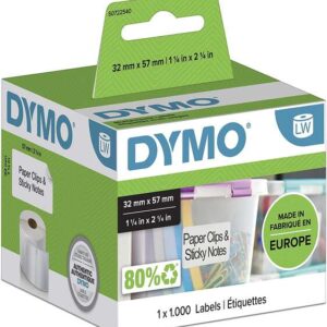 dymo lw 11354 etiquetas originales multiusos autoadhesivas 57x32mm 1000 unidades s0722540
