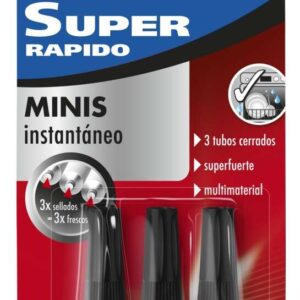 imedio super rapido pack de 3 tubos de pegamento instantaneo 1gr transparente multimaterial
