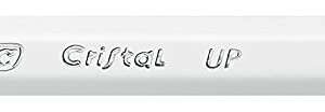 bic cristal up boligrafo de bola punta de 1.2mm tinta con base de aceite cuerpo blanco color azul