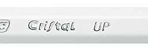 bic cristal up boligrafo de bola punta de 1.2mm tinta con base de aceite cuerpo blanco color negro