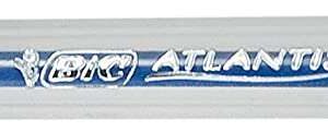 bic atlantis classic boligrafo retractil punta de 1mm cuerpo transparente con grip color azul