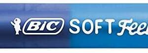 bic soft feel boligrafo retractil punta media de 1mm cuerpo translucido con grip color azul