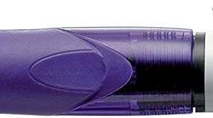bic 4 colours grip fashion boligrafo retractil con grip punta media de 1mm trazo de 0.4mm tinta con base de aceite cuerpo blanco/morado transparente colores tinta violeta, rosa, azul y verde