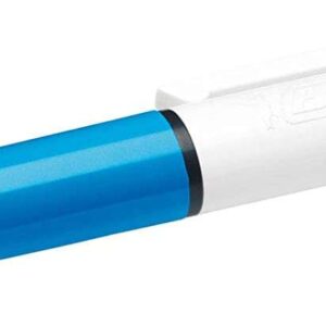 bic 4 colours mini boligrafo de bola retractil punta media de 1mm trazo de 0.4mm tinta con base de aceite cuerpo blanco/azul 4 colores