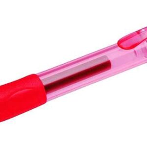 bic gel ocity original boligrafo de tinta gel retractil punta media de 0.7mm recargable grip de goma clip de plastico color rojo