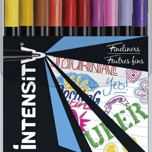 bic intensity fine pack de 20 rotuladores punta fina de 0.8mm trazo de 0.4mm tinta con base de agua colores surtidos