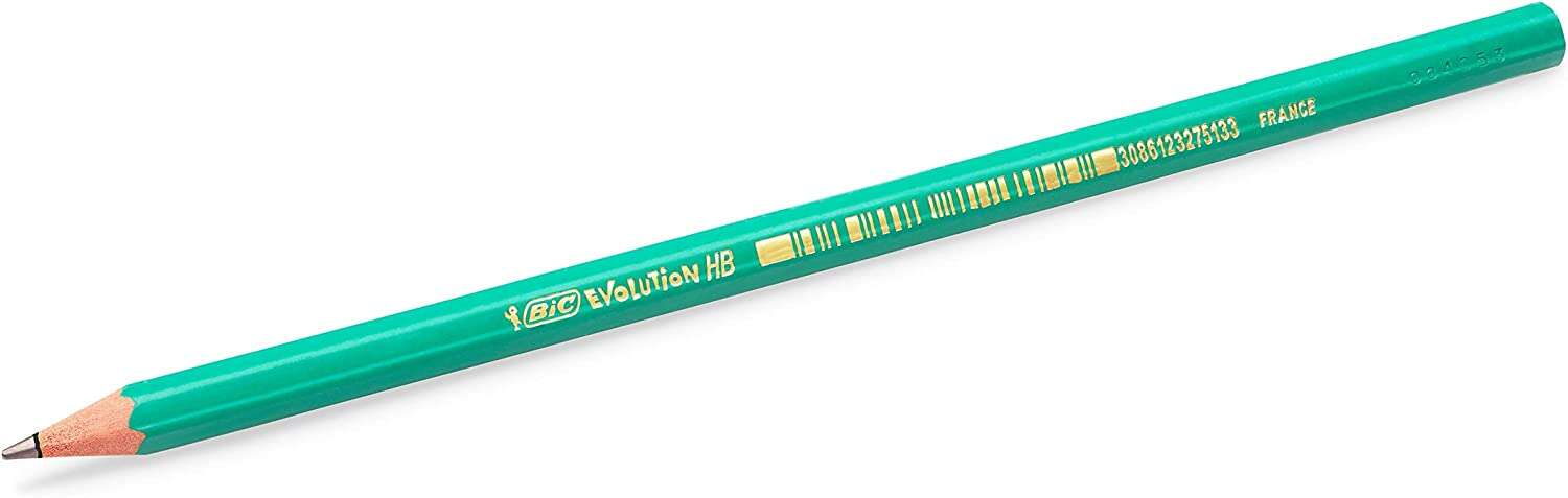 bic evolution original lapiz de grafito hexagonal mina hb ultrarresistente sin madera no se astilla