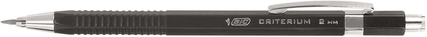 bic criterium portaminas 2mm hb con goma punta retractil clip metalico cuerpo de color negro