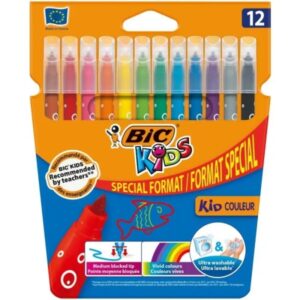 bic kids couleur pack de 12 rotuladores punta mediana lavable colores surtidos