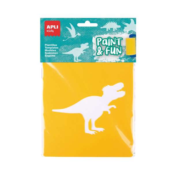 apli kids bolsa de 6 plantillas de dinosaurios 8 formas de animales polipropileno flexible lavables colores surtidos