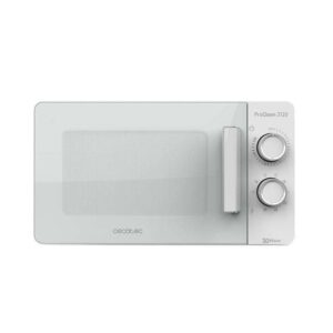 cecotec proclean 3120 microondas con grill 20l 700w revestimiento ready2clean tecnologia 3dwave diseño puerta fullwhite 6 niveles de potencia