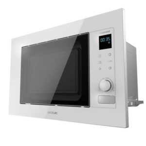 cecotec grandheat 2090 built in touch white microondas encastrable con grill 21l 1200w temporizador hasta 60min 8 funciones preconfiguradas