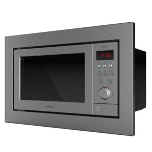 cecotec grandheat 2350 built in steel microondas encastrable con grill 25l 900w temporizador hasta 90min 10 funciones preconfiguradas