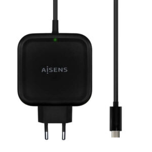aisens cargador 65w pd3.0 qc3.0 1xusb c 1.2m color negro