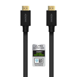 aisens cable hdmi v2.1 ultra alta velocidad/hec 8k@60hz 48gbps a/m a/m 5.0m color negro