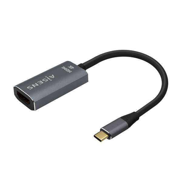 aisens conversor aluminio usb c a hdmi 4k@60hz usb c/m hdmi/h 15cm color gris
