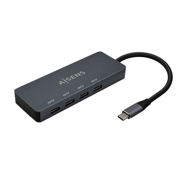 aisens hub usb 3.2 gen1 5g usb c usb c/m 4xusb c/h 15cm color gris