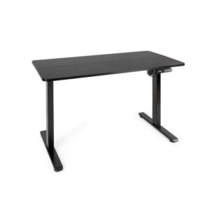 tooq origami mesa de escritorio electrica ajustable en altura 730 1180mm motor dc 100 240v tablero de mdf 18mm color negro