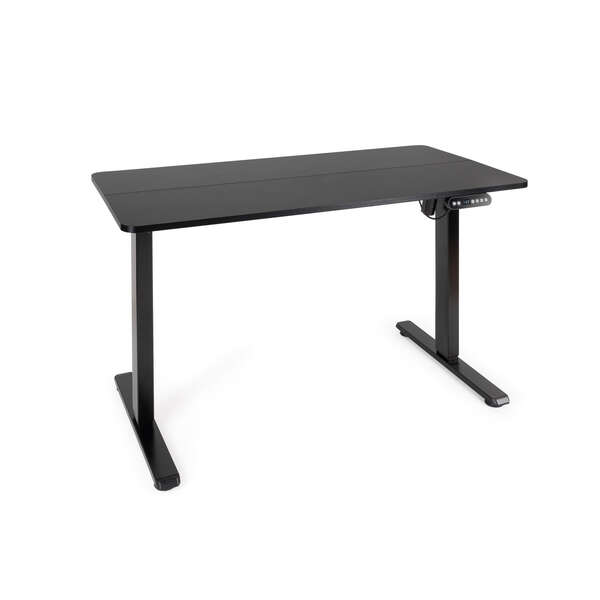 tooq origami mesa de escritorio electrica ajustable en altura 730 1180mm motor dc 100 240v tablero de mdf 18mm color negro