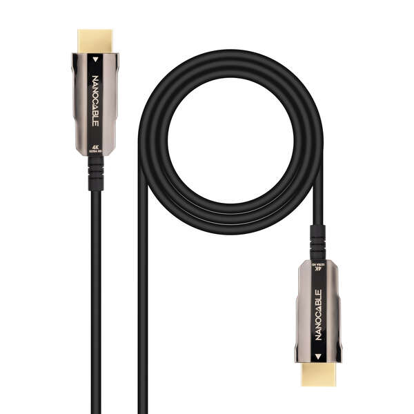 nanocable cable hdmi v2.0 aoc macho a hdmi v2.0 macho 15m 4k@60hz 18gbps color negro