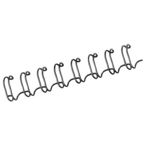 fellowes wire pack de 100 espirales dobles metalicas 8mm hasta 50 paginas color negro