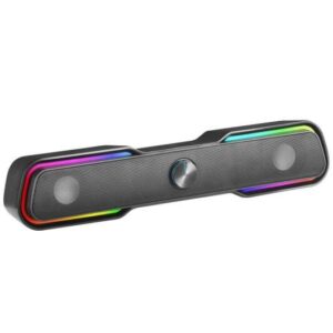 mars gaming msbx barra de sonido bluetooth 10w iluminacion rgb control de volumen color negro