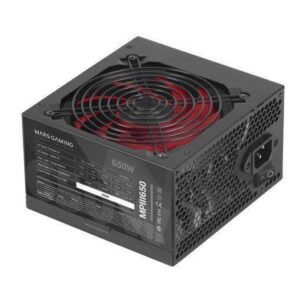 mars gaming mpiii650 fuente de alimentacion 650w atx 85% de eficiencia pfc activo silenciosa
