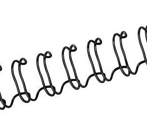 fellowes wire pack de 100 espirales dobles metalicas 10mm hasta 80 paginas color negro